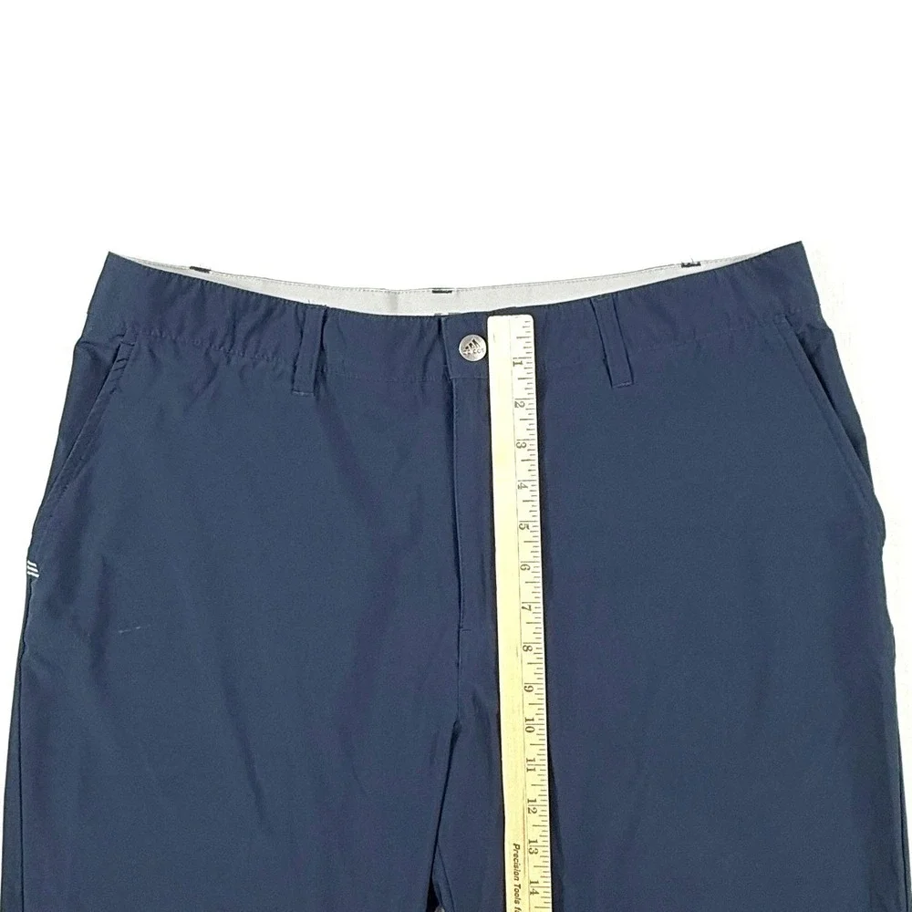 Adidas‎ Golf Pants Navy Blue Performance Stretch Flat Front Trousers Mens Sz 36